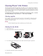 Предварительный просмотр 2 страницы Xerox 850DP - Phaser Color Solid Ink Printer Cleaning Instructions Manual