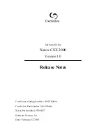 Xerox CSX 2000 Release Notes preview