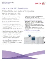 Xerox CX PRINT SERVER 550 Specification Sheet предпросмотр