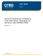 Xerox CX PRINT SERVER 550 User Manual preview