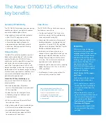 Preview for 3 page of Xerox D110 Specification