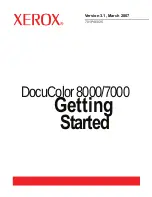 Предварительный просмотр 1 страницы Xerox DocuColor 7000 Getting Started Manual