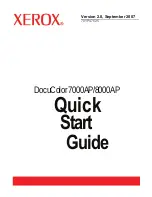 Xerox DocuColor 7000AP Quick Start Manual preview