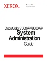 Xerox DocuColor 7000AP System Administration Manual preview