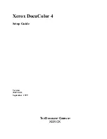 Предварительный просмотр 1 страницы Xerox DocuColor DocuColor 4 Setup Manual
