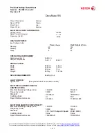 Preview for 1 page of Xerox DocuMate 515 Product Safety Data Sheet