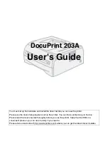 Preview for 1 page of Xerox DocuPrint 203A User Manual