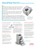 Xerox DocuPrint N2125 Specification Sheet предпросмотр