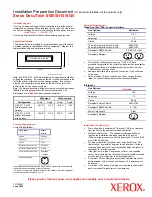 Preview for 1 page of Xerox Docutech 6100 Install Manual