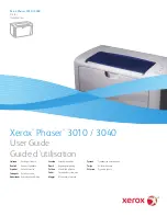 Предварительный просмотр 1 страницы Xerox Phaser 3010 User Manual