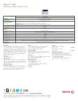 Preview for 2 page of Xerox Phaser 3140 Specification