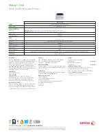 Предварительный просмотр 2 страницы Xerox Phaser 3140 Specifications