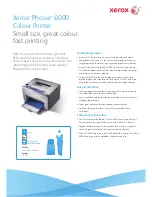 Xerox Phaser 6000 Specifications preview