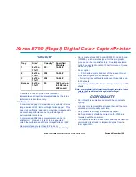 Preview for 2 page of Xerox Regal 5790 Specifications