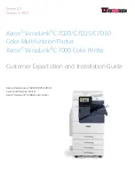 Предварительный просмотр 1 страницы Xerox versalink C7020 Customer Expectation And Installation Manual