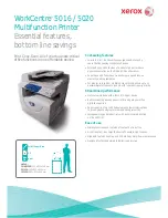Xerox WorkCentre 5016 Specification preview