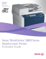 Preview for 1 page of Xerox WorkCentre 5845 Evaluator Manual