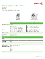 Xerox WorkCentre 7232 Specifications preview