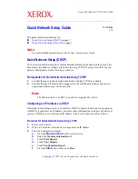 Preview for 1 page of Xerox WorkCentre 7328 Quick Network Setup Manual