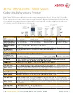 Xerox WorkCentre 7800 series Specifications предпросмотр