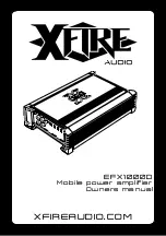 Preview for 1 page of XFIRE AUDIO EFX Series Owner'S Manual