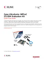 Xilinx Zynq UltraScale+ ZCU104 Quick Start Manual preview