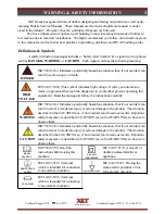 Предварительный просмотр 3 страницы XLT Ovens XLT Gas Oven Parts & Service Manual