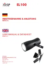 Предварительный просмотр 1 страницы Xoop Lighting EL100 User Manual & Datasheet