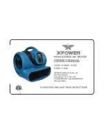 Preview for 1 page of XPower X-600 Owner'S Manual