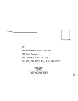 Preview for 12 page of XPower X-600 Owner'S Manual