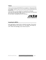 Preview for 7 page of XTA DP226 Operator'S Manual