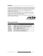 Preview for 45 page of XTA DP226 Operator'S Manual