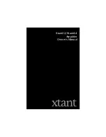 Xtant 2.2 Owner'S Manual предпросмотр