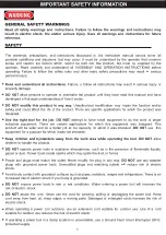 Preview for 2 page of XtremepowerUS 61109-XP Owner'S Manual And Safety Instructions