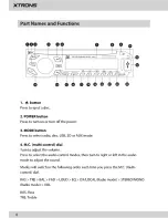 Предварительный просмотр 6 страницы Xtrons D12 User Manual