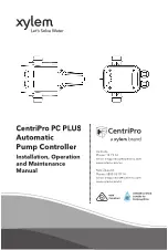 Предварительный просмотр 1 страницы Xylem CentriPro PC PLUS Installation, Operation And Maintenance Manual