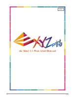 Preview for 1 page of XYZ Printing da Vinci 1.1 Plus User Manual