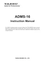 Yaesu ADMS-16 Instruction Manual preview