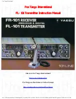 Yaesu FL-101 Instruction Manual preview
