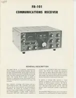 Preview for 1 page of Yaesu FR-101 Manual