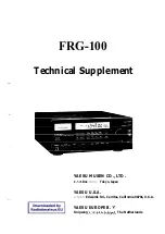 Предварительный просмотр 1 страницы Yaesu FRG-100 Technical Supplement