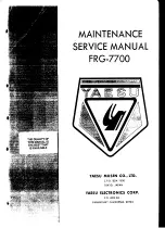 Preview for 1 page of Yaesu FRG-7700 Service Manual
