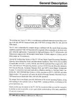 Preview for 3 page of Yaesu FT-100 Micro Mobile Operating Manua