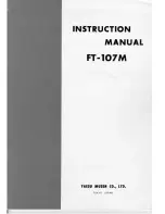 Preview for 1 page of Yaesu FT-107M Instruction Manual