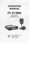 Preview for 1 page of Yaesu FT-212RH Operating Manual