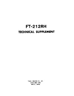 Yaesu FT-212RH Technical Supplement preview