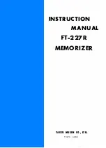 Yaesu FT-227R Memorizer Instruction Manual preview