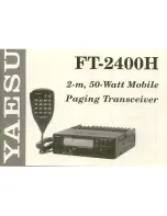 Preview for 1 page of Yaesu FT-2400H Instruction Manual