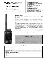 Yaesu FT-250R Technical Supplement preview