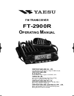 Предварительный просмотр 1 страницы Yaesu FT-2900R Operating Manual